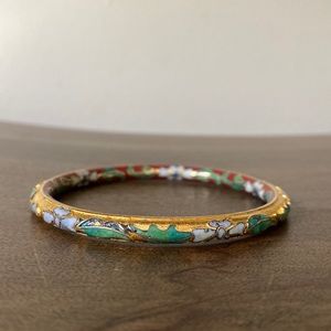 Vintage Floral Metal Bangle